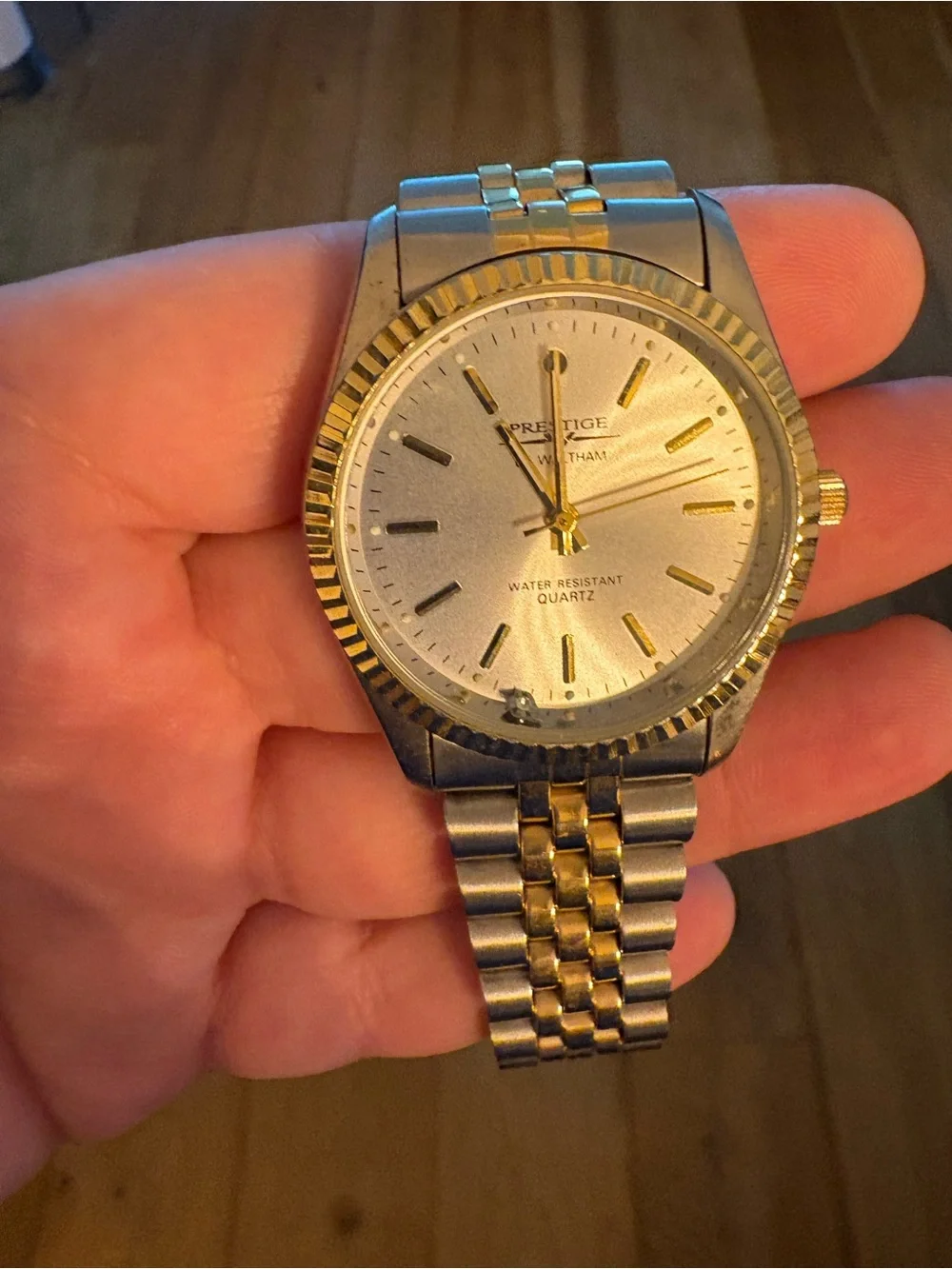 Two-Tone Gold and Silver Men's Quartz Dress Watch